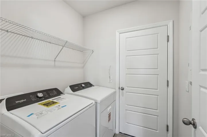 Clothes washing area with independent washer and dryer and laundry area