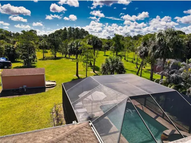 Birds eye view of property