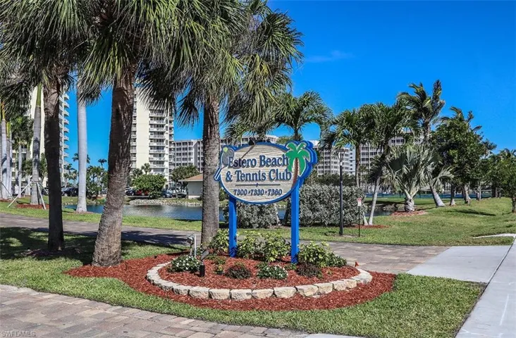 Estero Beach and Tennis Club sign
