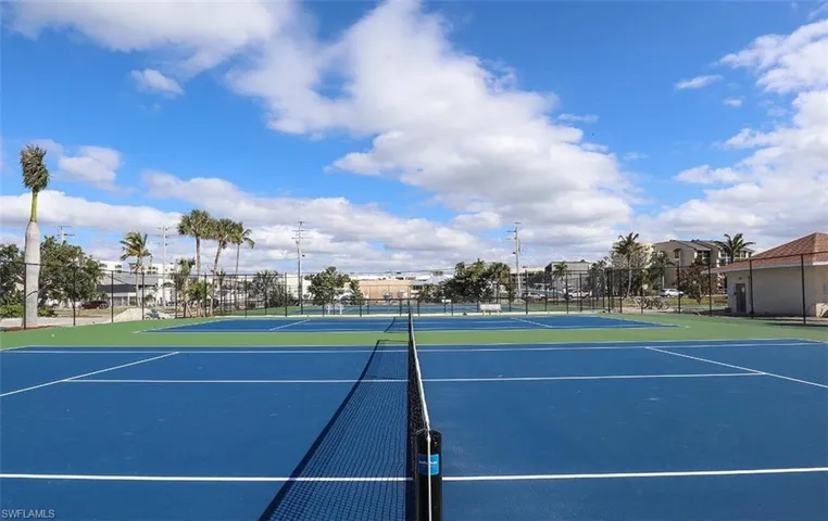 View of tennis/pickle ball court