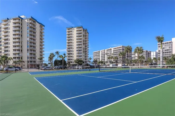 View of the new tennis/pickle ball courts