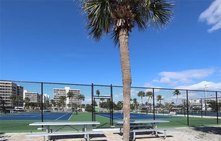 View of tennis/pickle ball  court