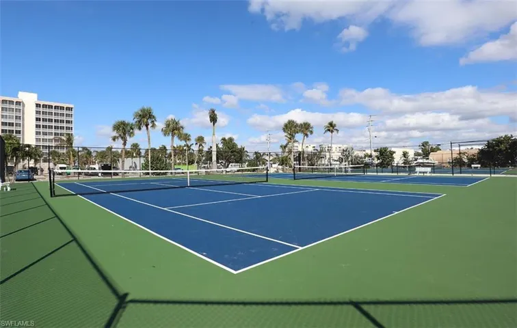 View of tennis/pickle ball court