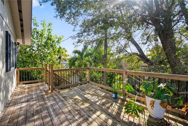View of wooden deck
