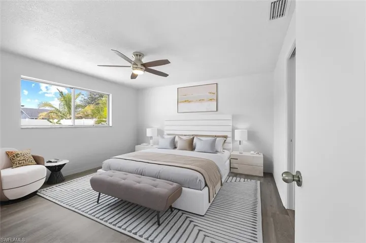 Virtually staged Primary Suite