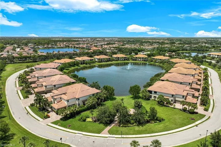 Community aerial highlighting manicured streets.