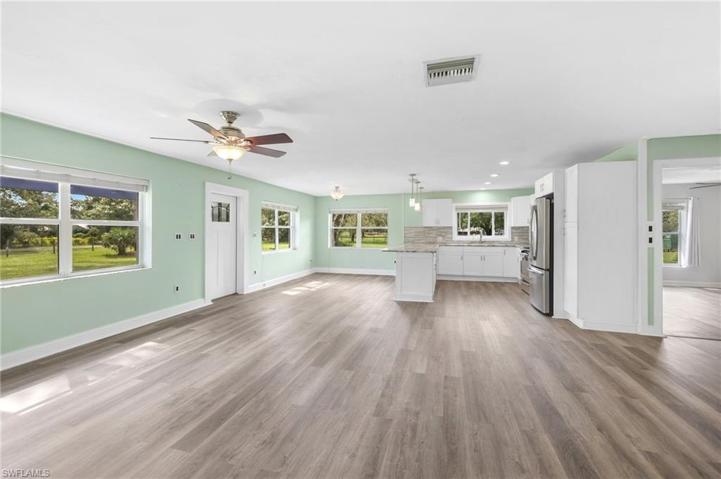 The open concept kitchen/living room is perfect for entertaining