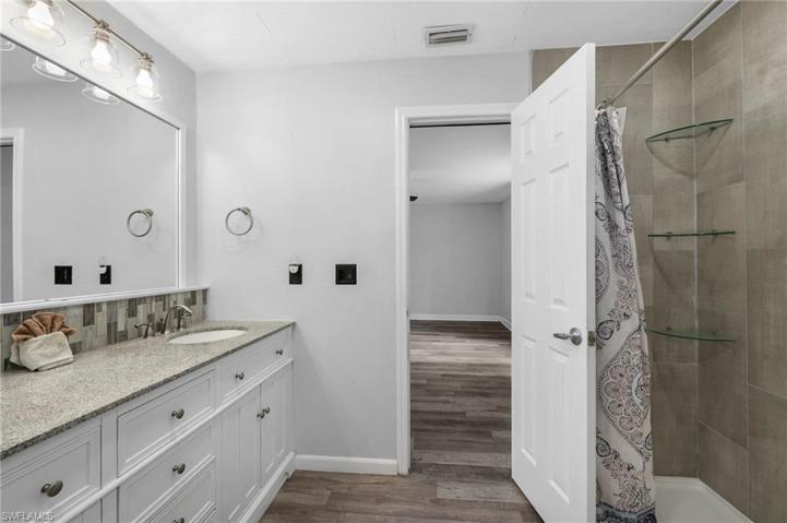 Convenient, easy access walk-in shower