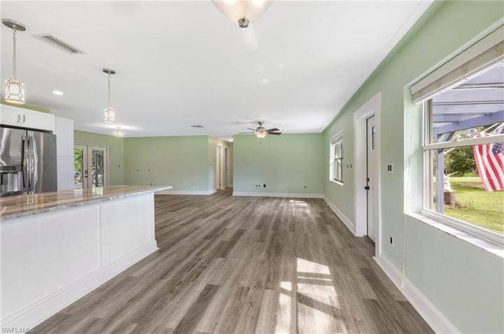 Here is the extension of that 29' long space for your living/family room
