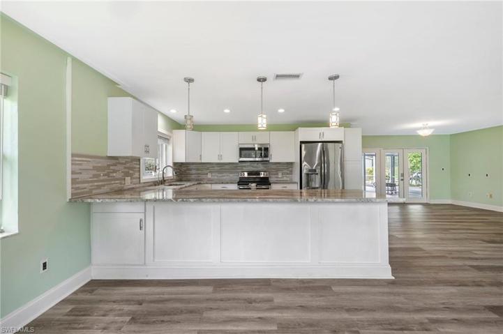 A water purification system is located under this gorgeous granite counter
