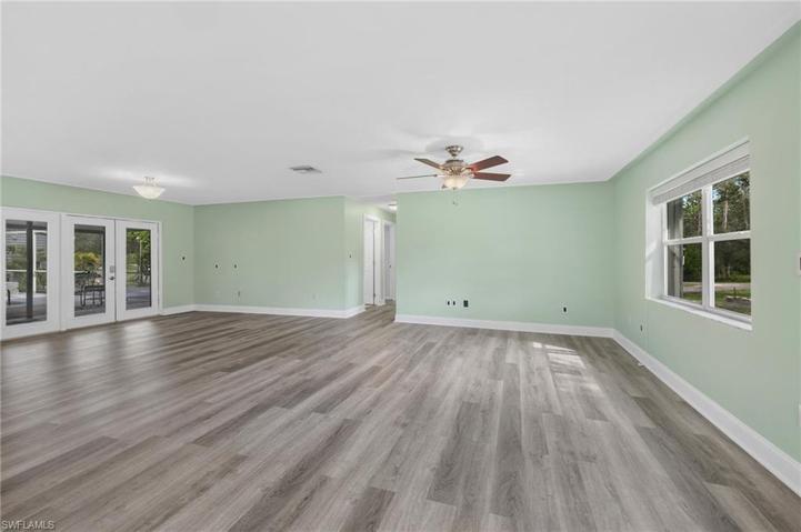One 1/2 of the  living room & the large 14' x 12' dining area