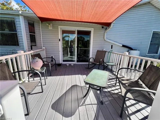 View of wooden deck