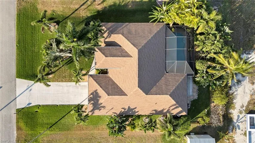 View from above of property