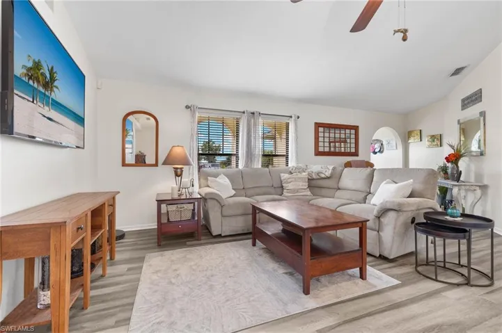 Living area is bright with lots of natural light