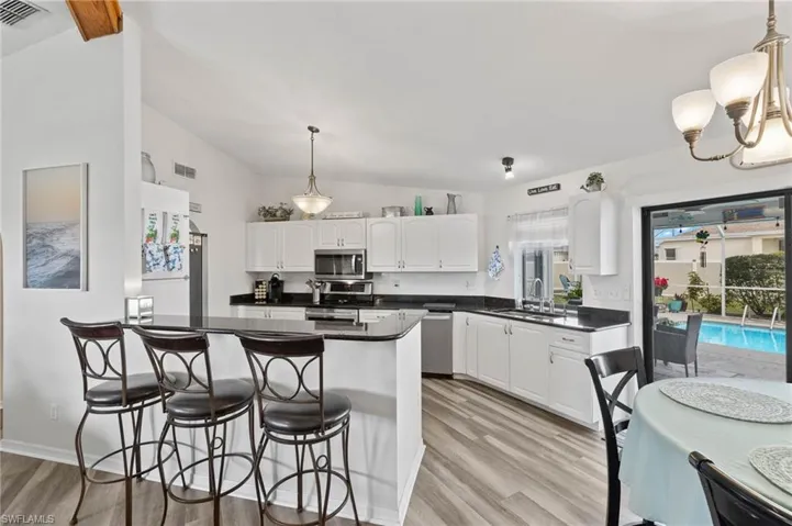 Kitchen features breakfast bar