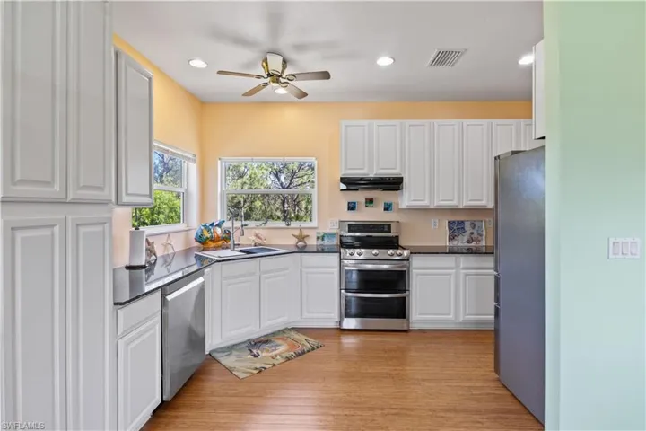 Almost full view of the kitchen - updated and perfect for entertaining!