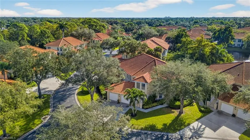Aerial perspective of suburban area