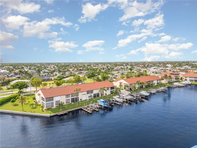 Drone / aerial view of a large body of water