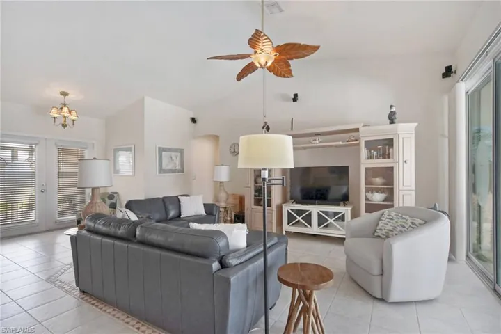 Great Room with all neutral TILE FLOORING thruout entire home