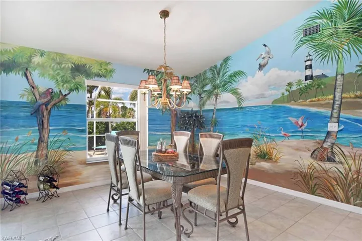 Dining room brings you into your own Tropical Oasis!