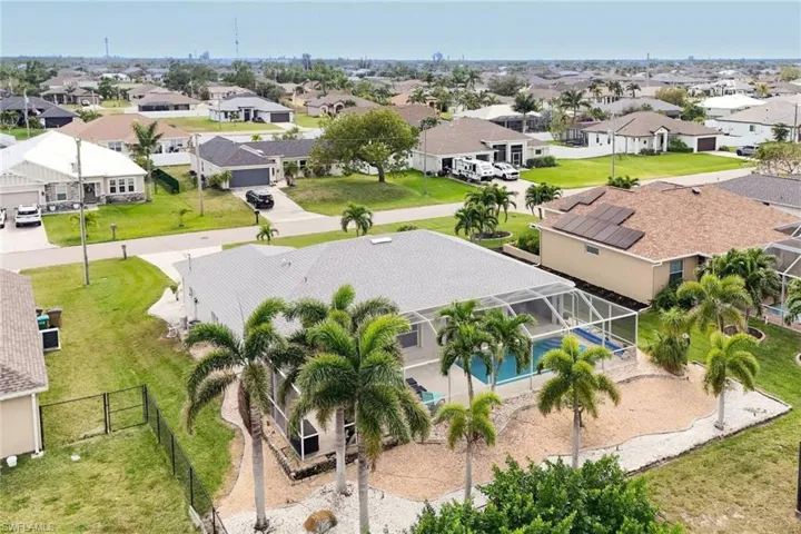 Drone / aerial view with a residential view