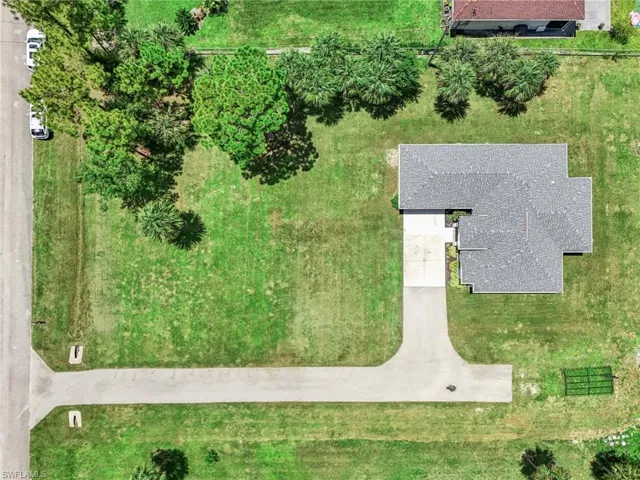 Birds eye view of property