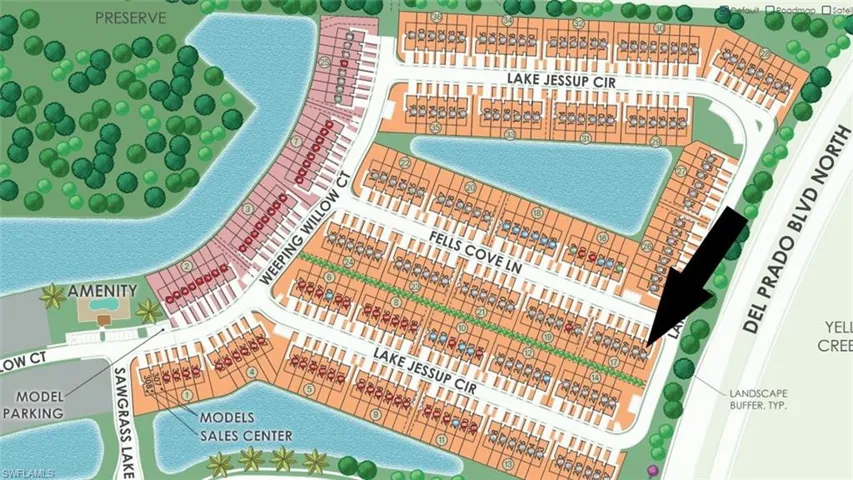 Site map - Lot 207 - SW lanai exposure. Corner unit!
