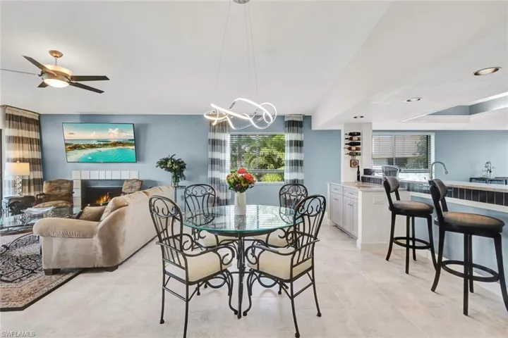 Dining Area Showing Breakfast Bar and Wet Bar Area