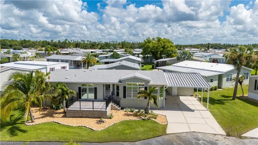 Aerial view of residential area