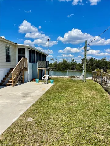 East side yard with fence
