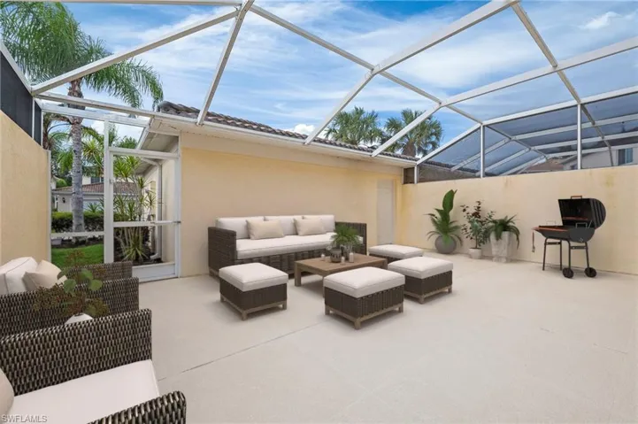 VIRTUALLY STAGED - 15021 Auk Way Bonita Springs FL 34135 - Screened Patio