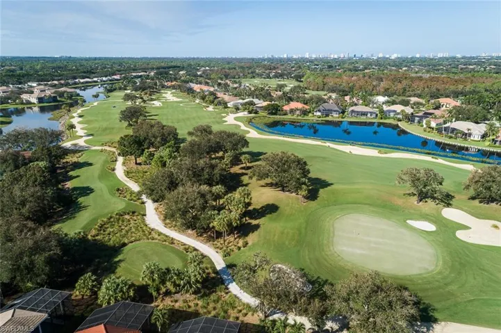 Aerial of golf course