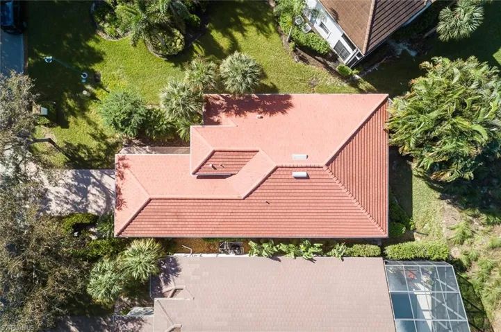 Aerial view of the roof