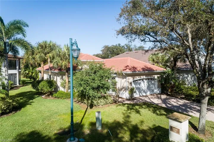Side view of yard & home