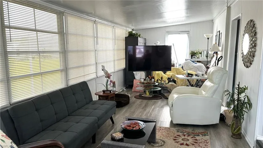 The white recliner and the TV and the items behind it in the Living Room will not convey with the sale.