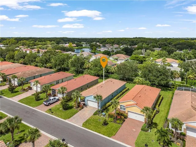 Aerial view of residential area