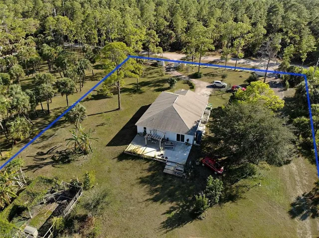 View from above of property