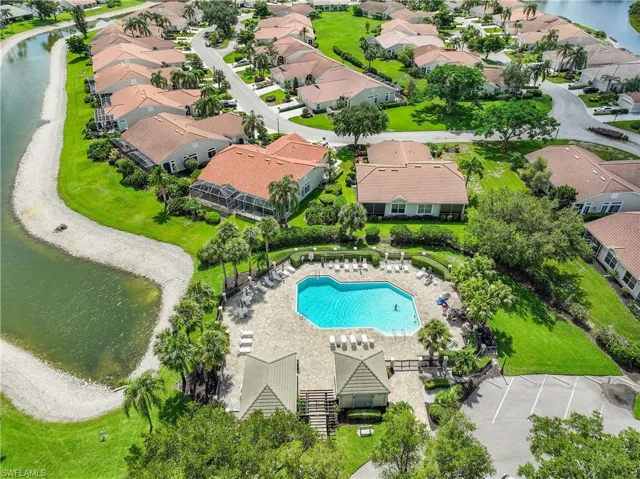 Aerial view of Devonshire Lakes Community and the Community Pool.