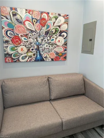 Living room with electric panel