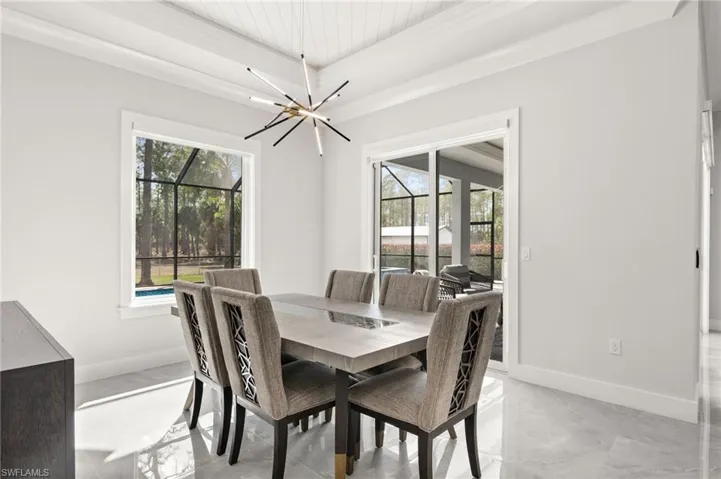 Bright and light dining area