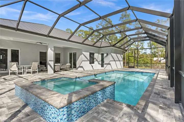 Sunny pool and spa area