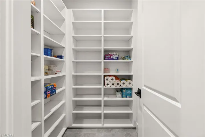 Spacious walk in pantry