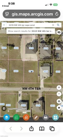 Aerial overview of property's location featuring property boundaries highlighted