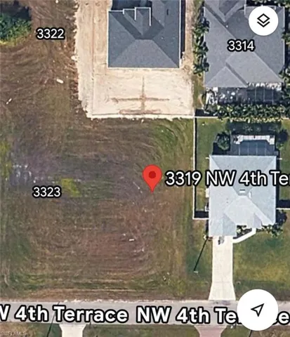Aerial map of property and surrounding area