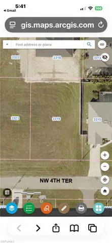 Aerial view of property's location