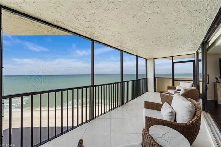 Main balcony. All balcony space has new shellstone pavers