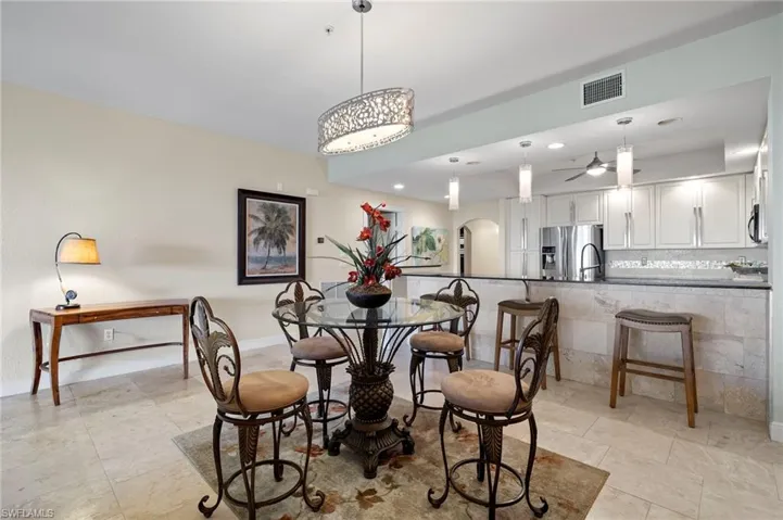 Plenty of room for a 8-10 person seating table