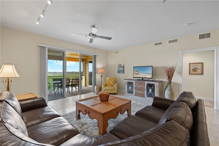 Stylish quality furniture including an oversized leather sectional and leather butter cream recliner!  Fall asleep in comfort listening to the sounds of nature!