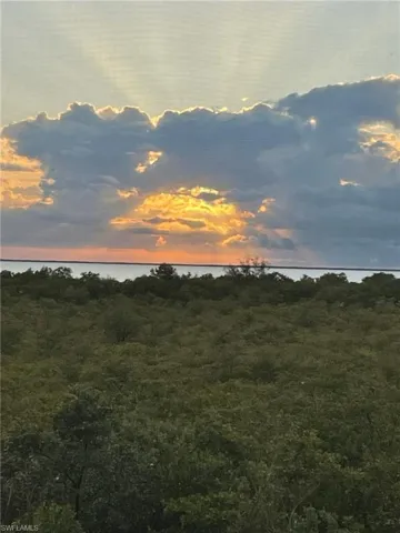 Sunset from screened balcony