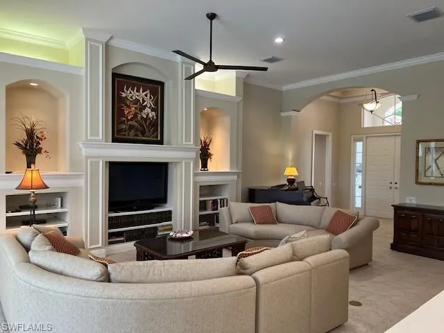 Great room as seen from kitchen...open, light and bright